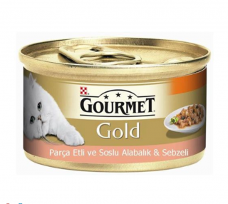 Gourmet Gold Parça Etli Soslu Alabalık ve Sebzeli 85 gr Kedi Maması kullananlar yorumlar
